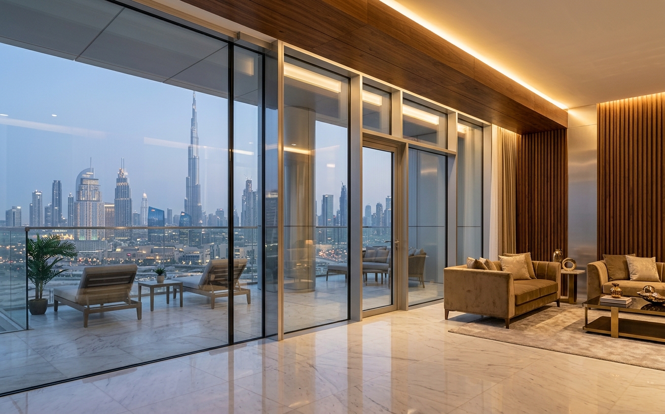 Interior with premium glass partitions
